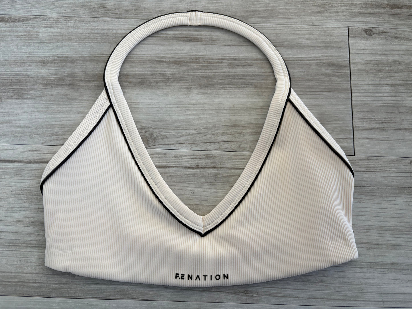 Layback Halter Sports Bra - Whisper White