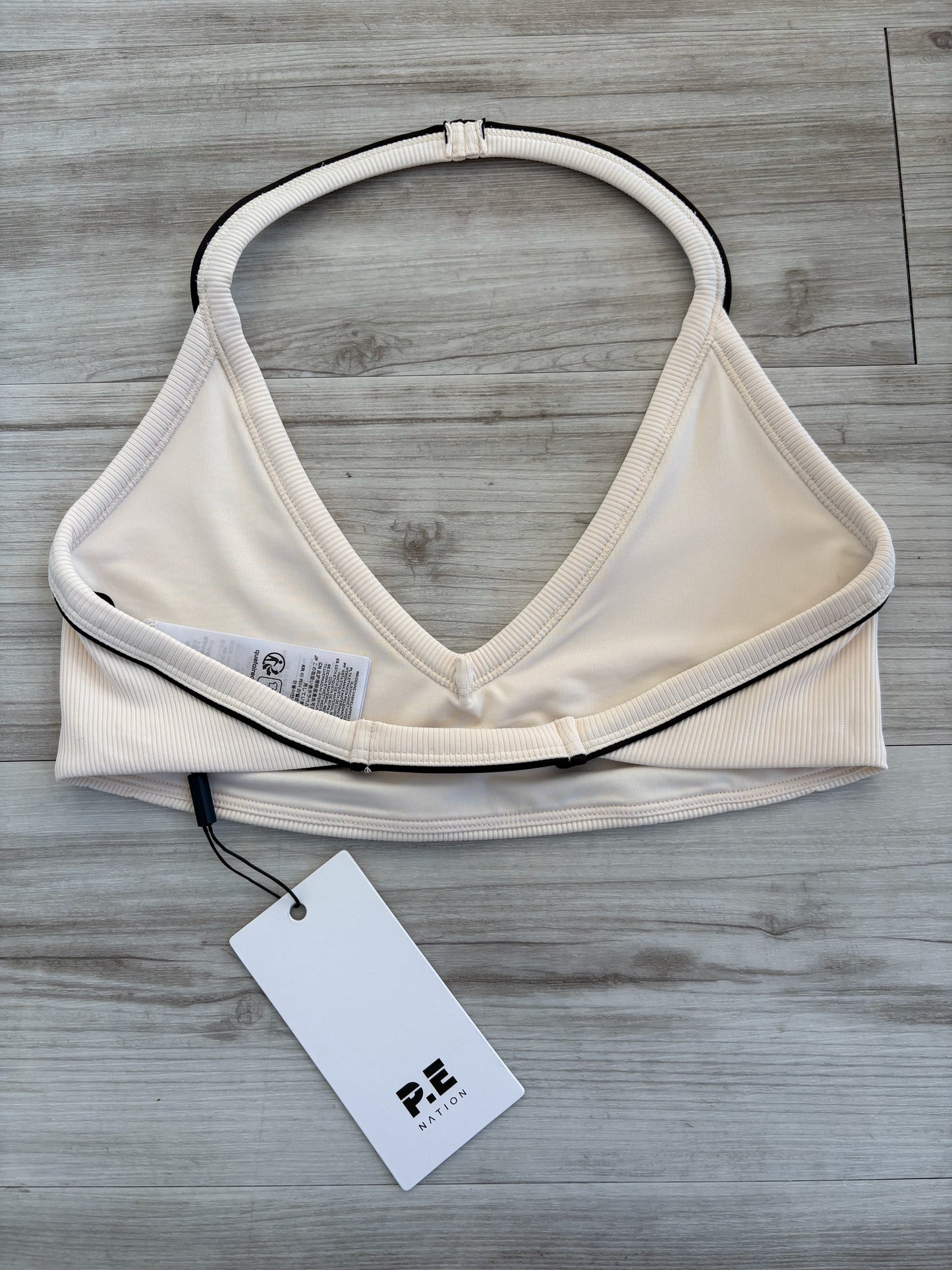 Layback Halter Sports Bra - Whisper White