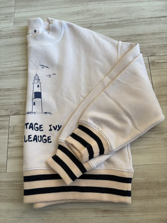 Athletic Sweatshirt - Vintage Ivy League - Oyster