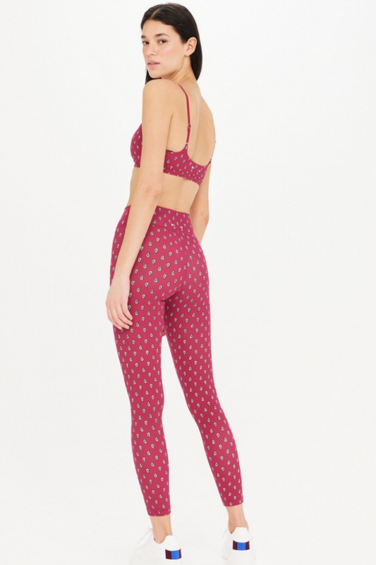 Talamaca Midi Legging - Raspberry Paisley