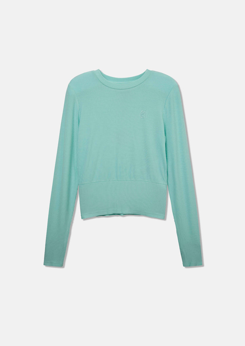 Free Play 2.0 Long Sleeve Rib Tee - Aqua