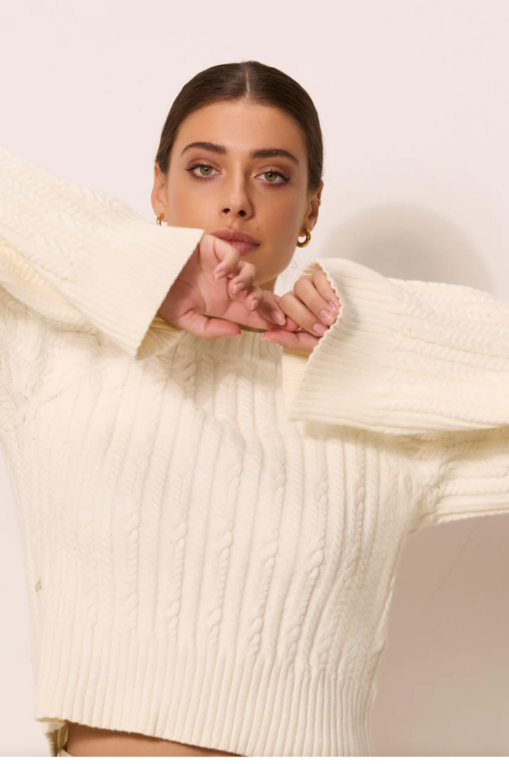 Blake Cable Knit Crewneck Sweater