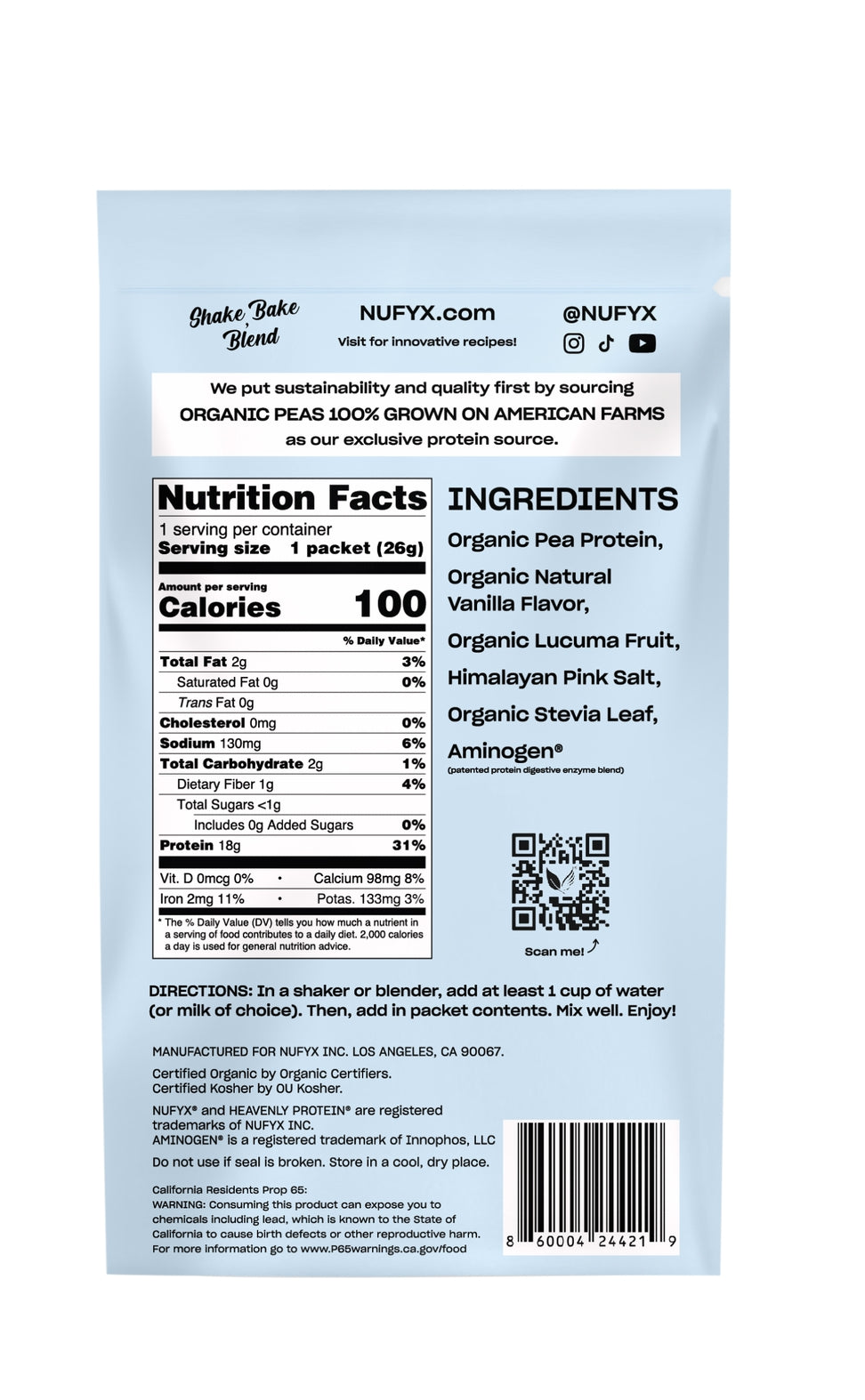 Heavenly Protein Powder - Vanilla - 10 Packets
