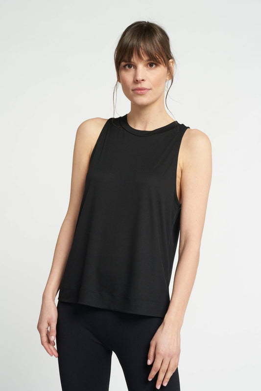 Stevie Wide Fit Tank Top - Black