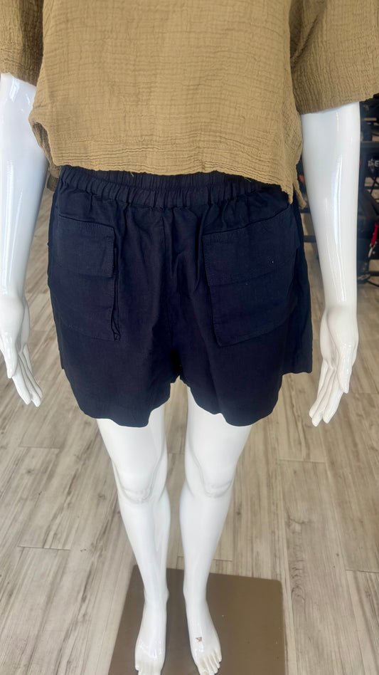 Linen Surplus Short - New Navy