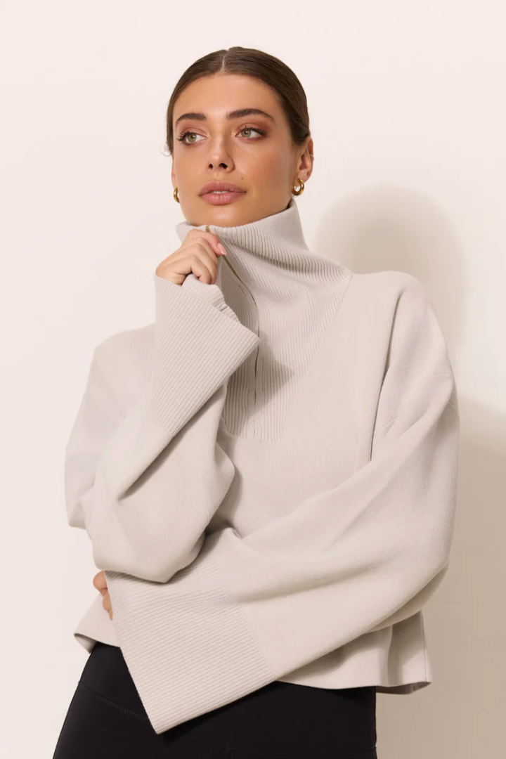 Olly Half Zip Cropped Sweater