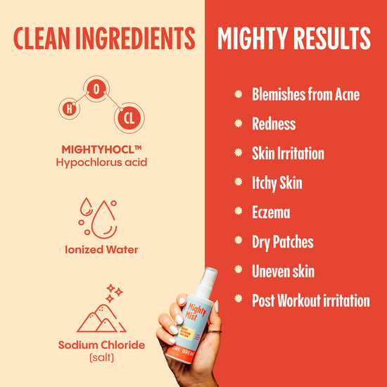 hypochlorous acid facial mist clean ingredients