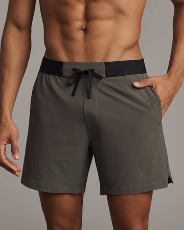 Mens 6" Base Training Short - Unlined - Lichen Green