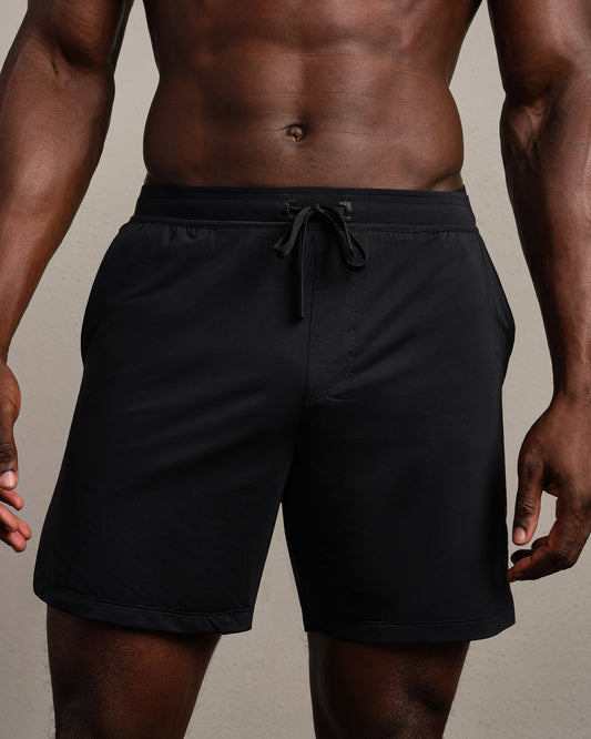 Mens 6" Endure Short - Lined - Pure Black