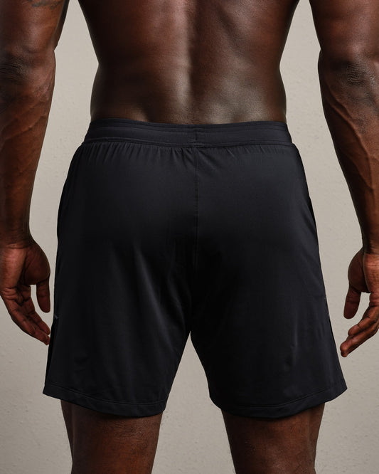 Mens 6" Endure Short - Lined - Pure Black