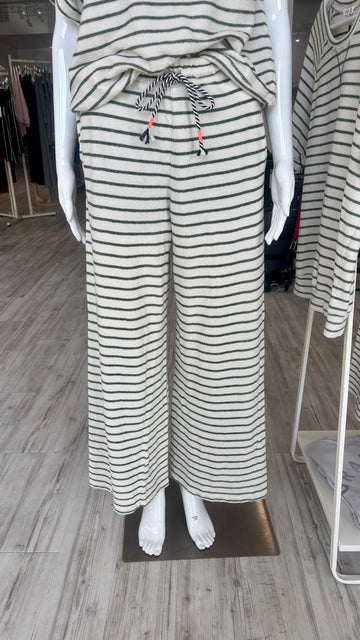 Stripe Knit Culotte - Oyster