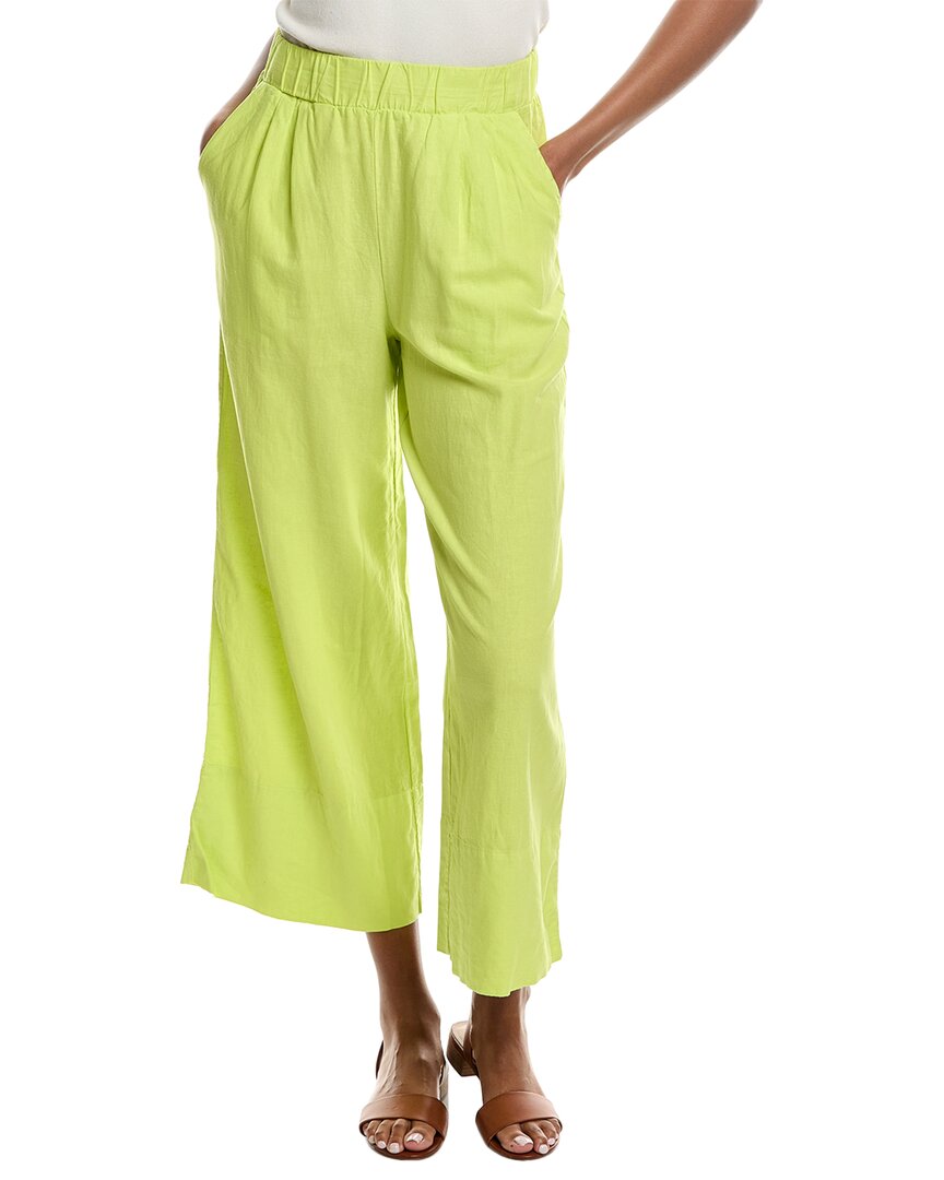 Wide Leg Linen Pant - Chartreuse