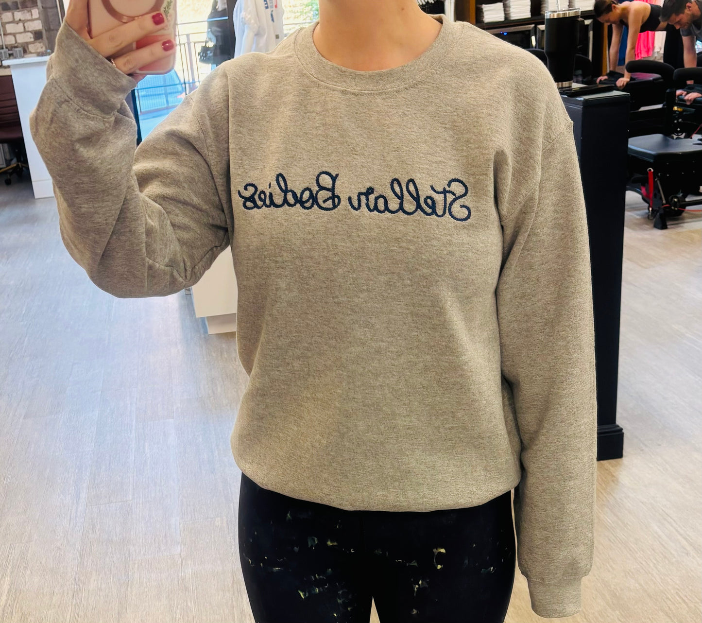 Stellar Bodies Grey Embroidery Sweatshirt