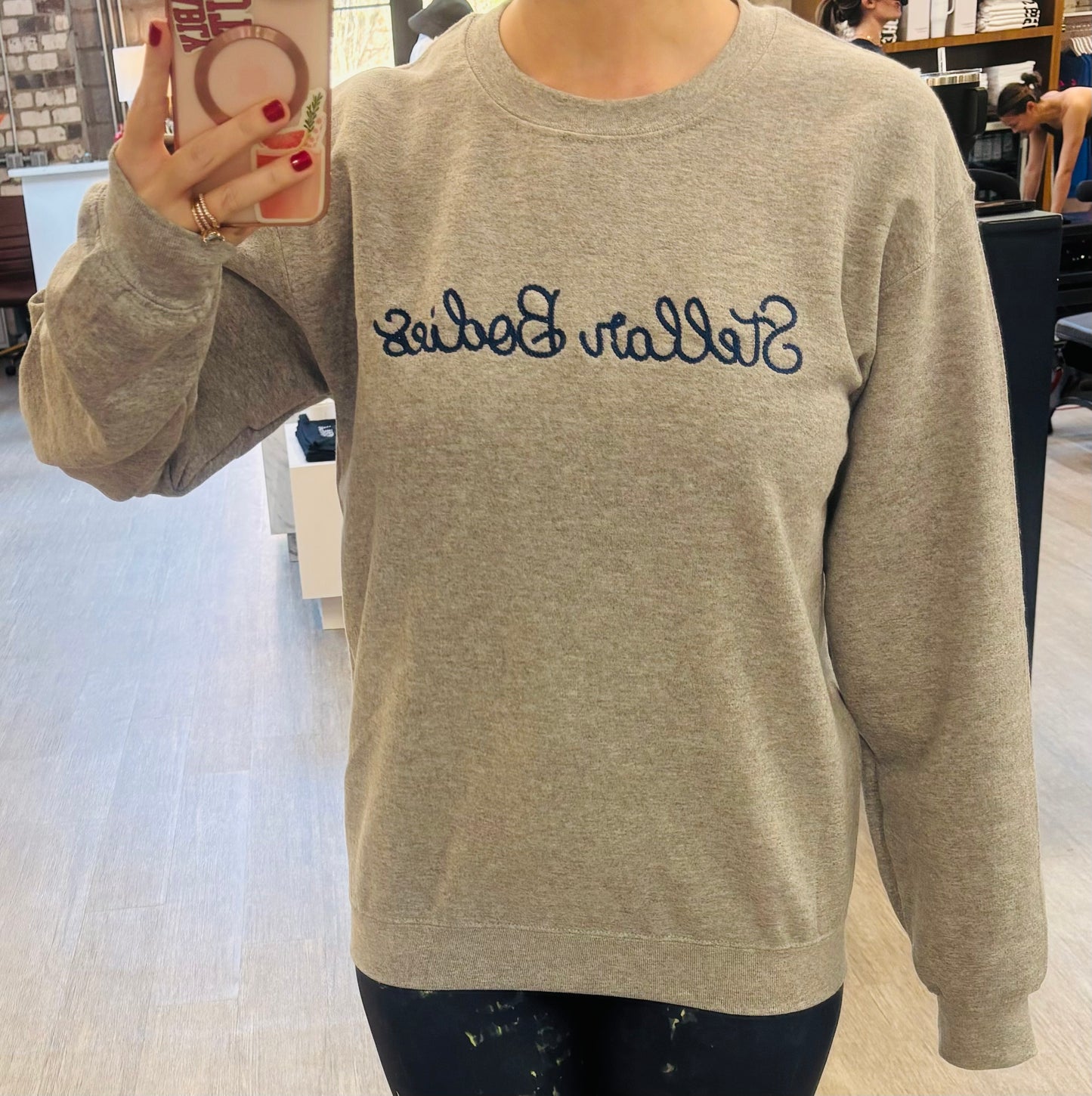 Stellar Bodies Grey Embroidery Sweatshirt