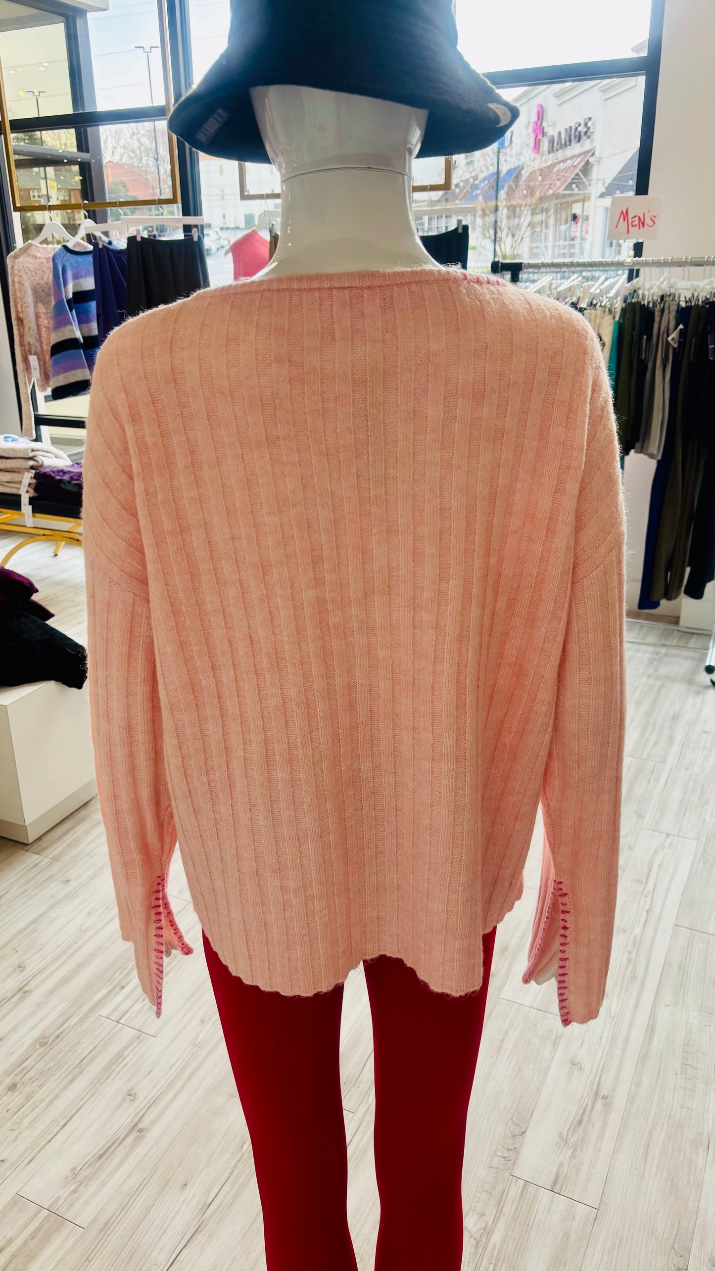 Ribbed Boat Neck - Iconic Pink