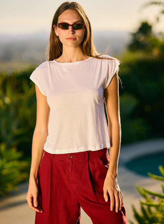 Cap Sleeve Tee - Optic White