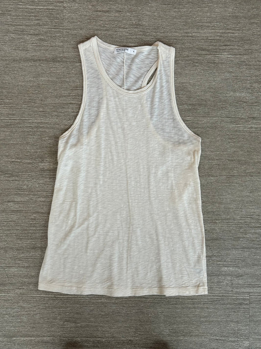 Supima Slub Jersey Racerback Tank Top - Cream