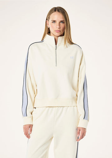 Align Zip Neck Sweat - Whisper White