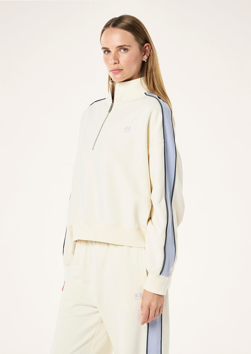 Align Zip Neck Sweat - Whisper White