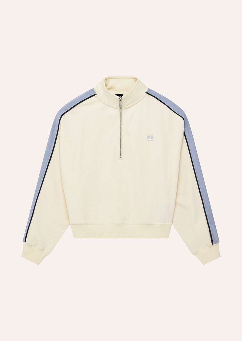 Align Zip Neck Sweat - Whisper White