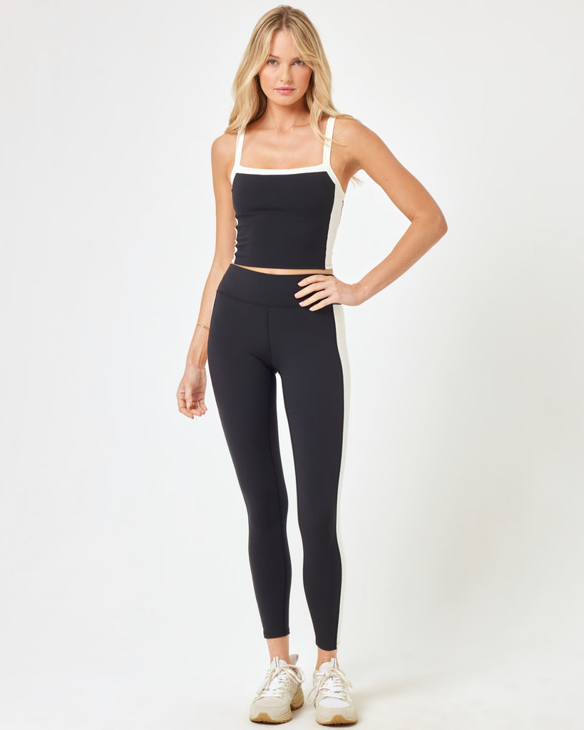 Sidelines Legging - Black/Cream