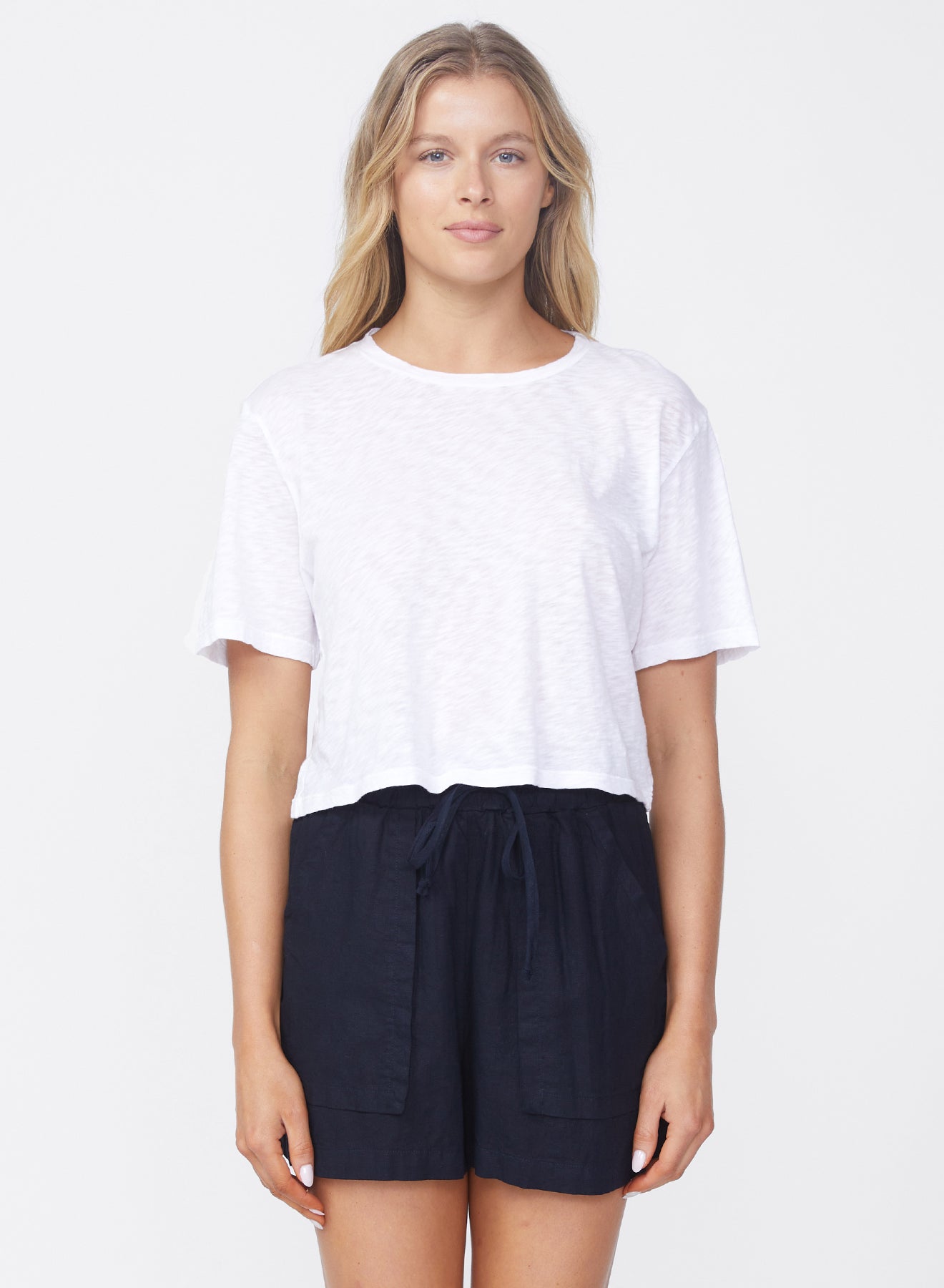 Supima Slub Cropped Boy Tee - Wisteria