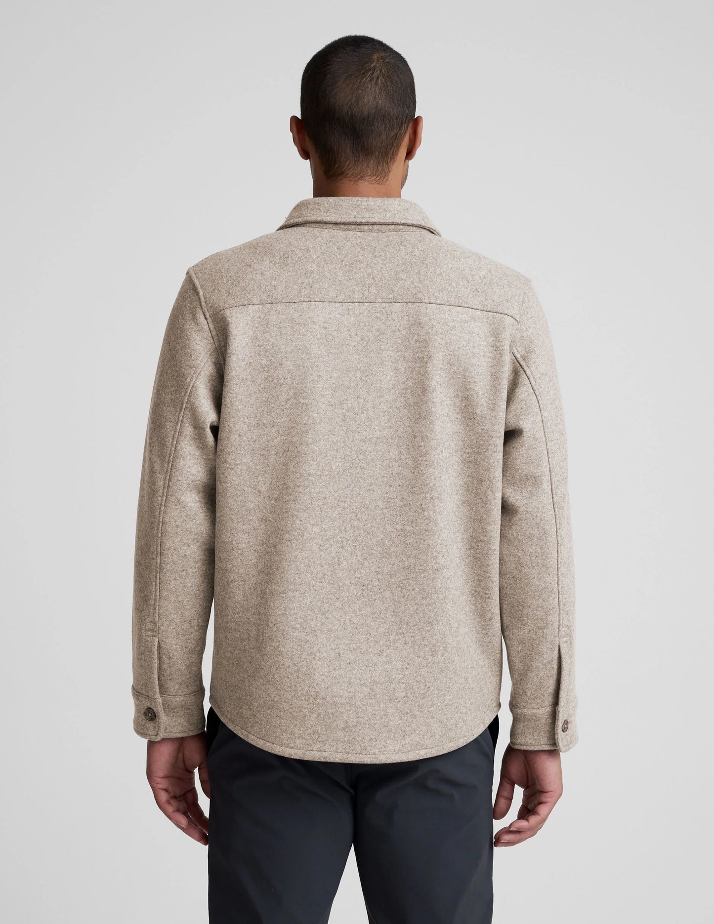 Men's Day To Night Wool Shirt Jacket - Oakstone Heather