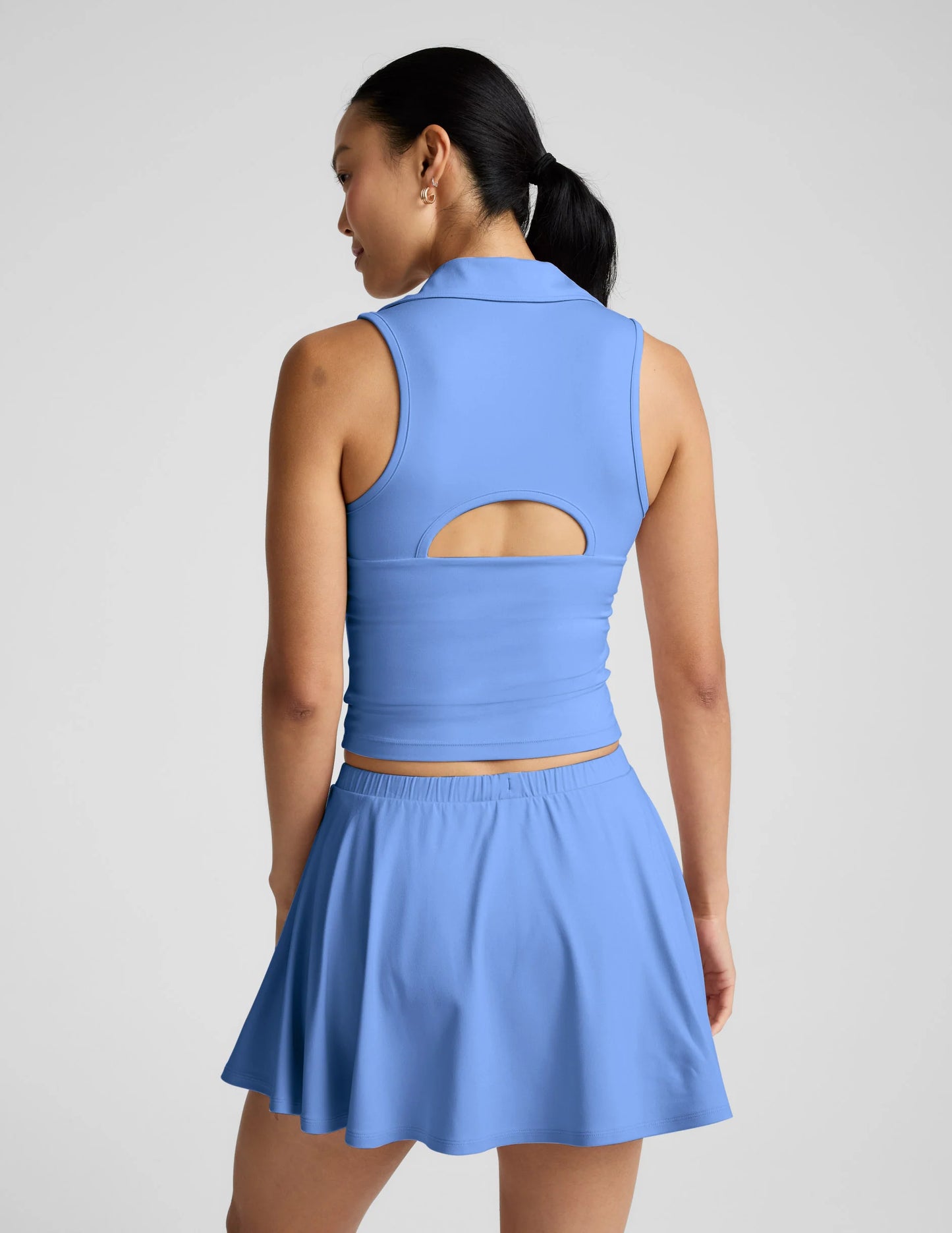 Sport Active Drawcord Mini Skirt - Wildflower Blue