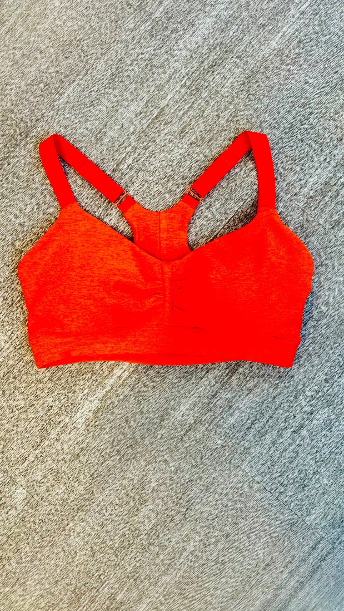 Spacedye On Center Bra - Firecracker Red Heather