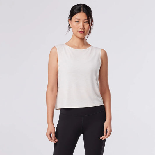 Draped Back Tank - Oat