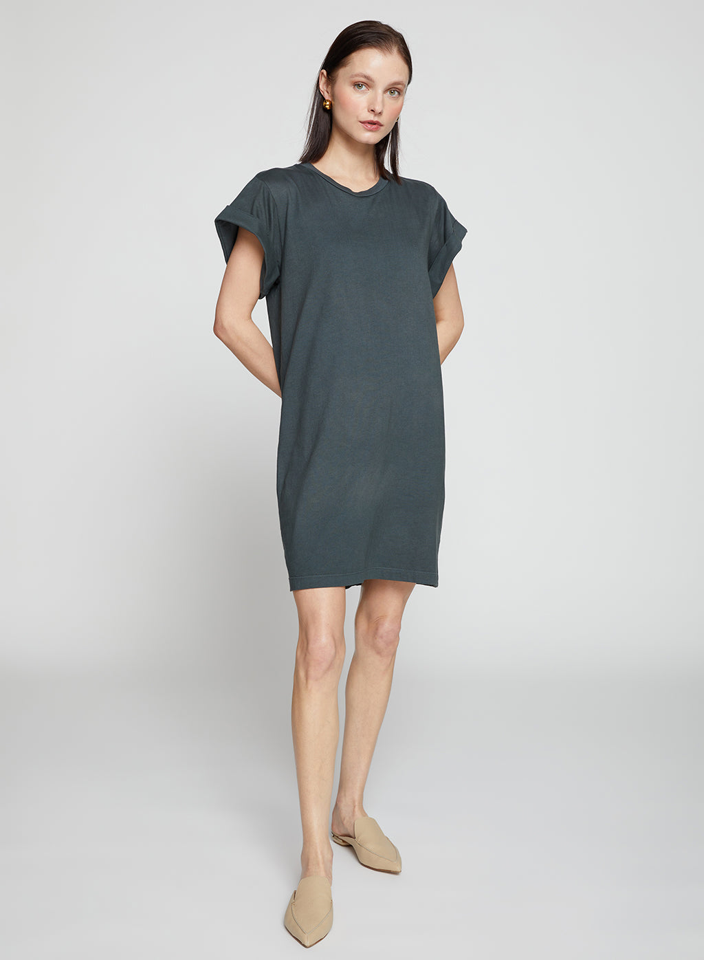 Cloud Jersey T-Shirt Dress - Verde