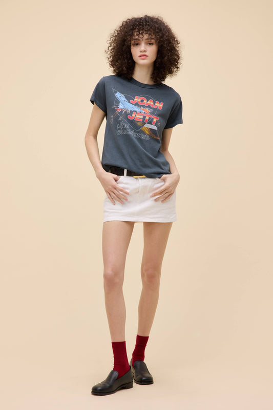 Joan Jett Fighter Reverse GF Tee - Vintage Black