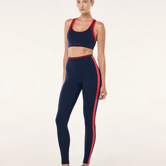 Convex Full Length Legging Dark Navy left angle on model