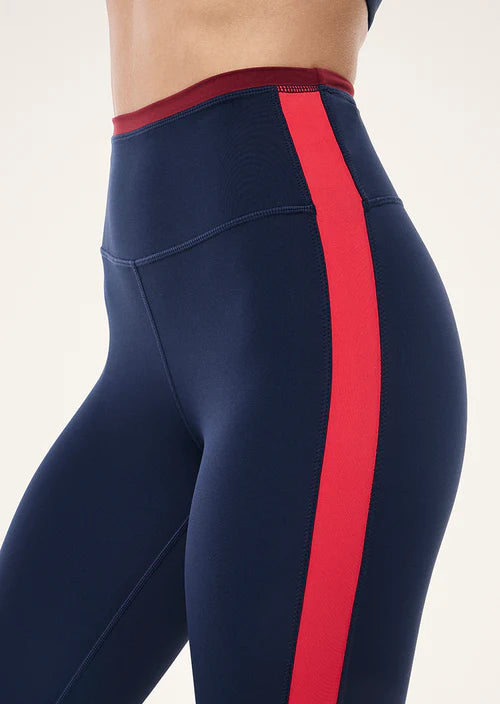 Convex Full Length Legging Dark Navy left angle zoomed in