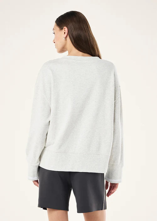 Courtside V-Neck Sweat - Grey Marle