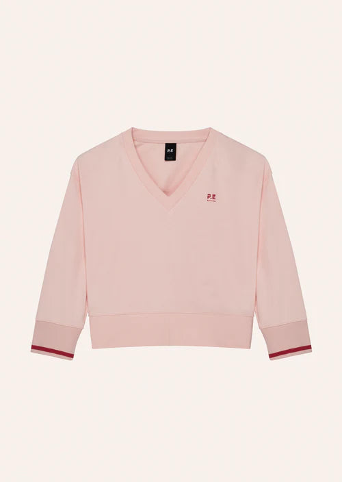 Courtside V-Neck Sweat - Petal
