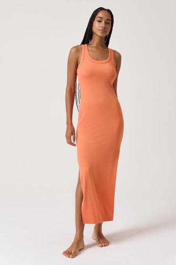 Zen Rib Sienna Dress - Dusty Orange
