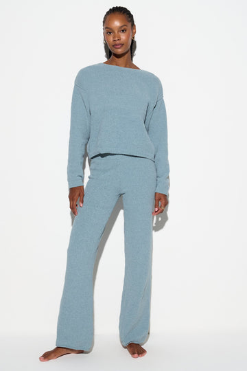 Allegra Chenille Pant - Ocean Fog