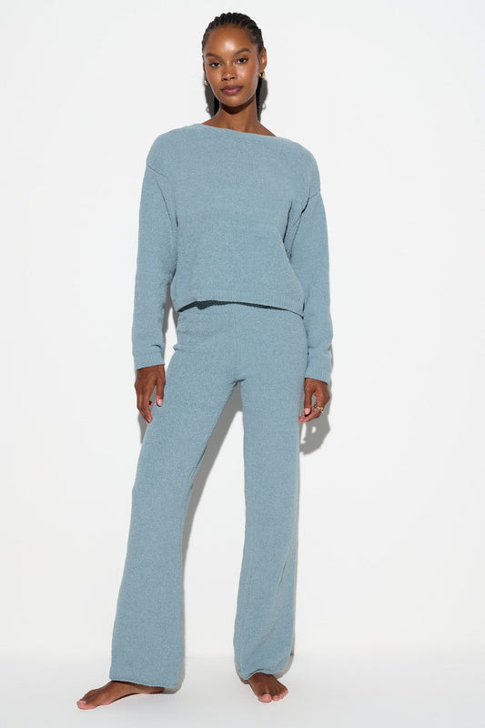 Allegra Chenille Pant - Ocean Fog