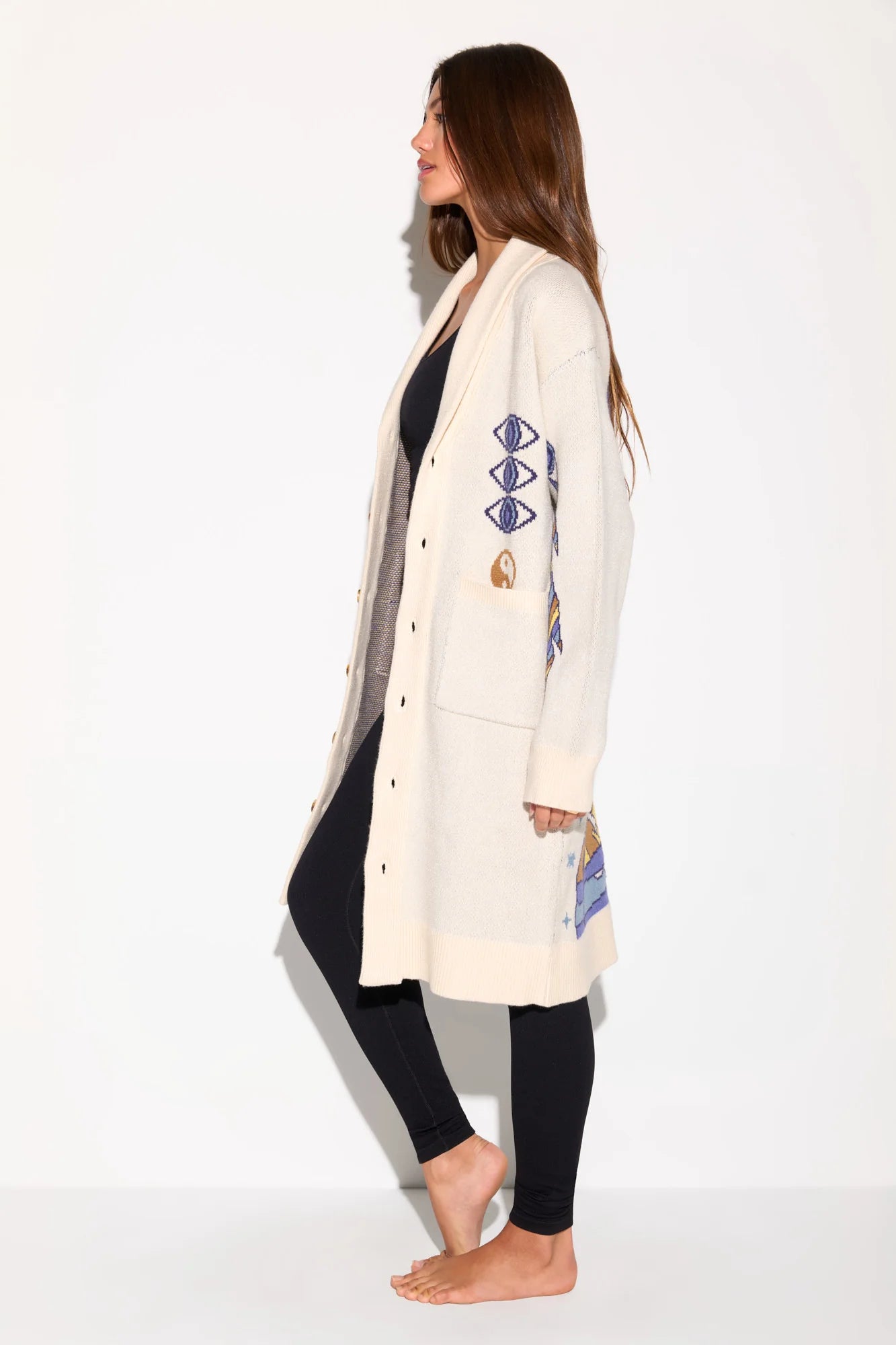 Grateful Sky Estelle Cardigan - Winter White