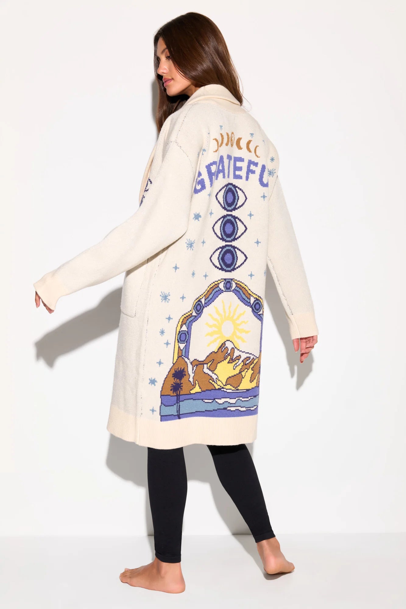 Grateful Sky Estelle Cardigan - Winter White