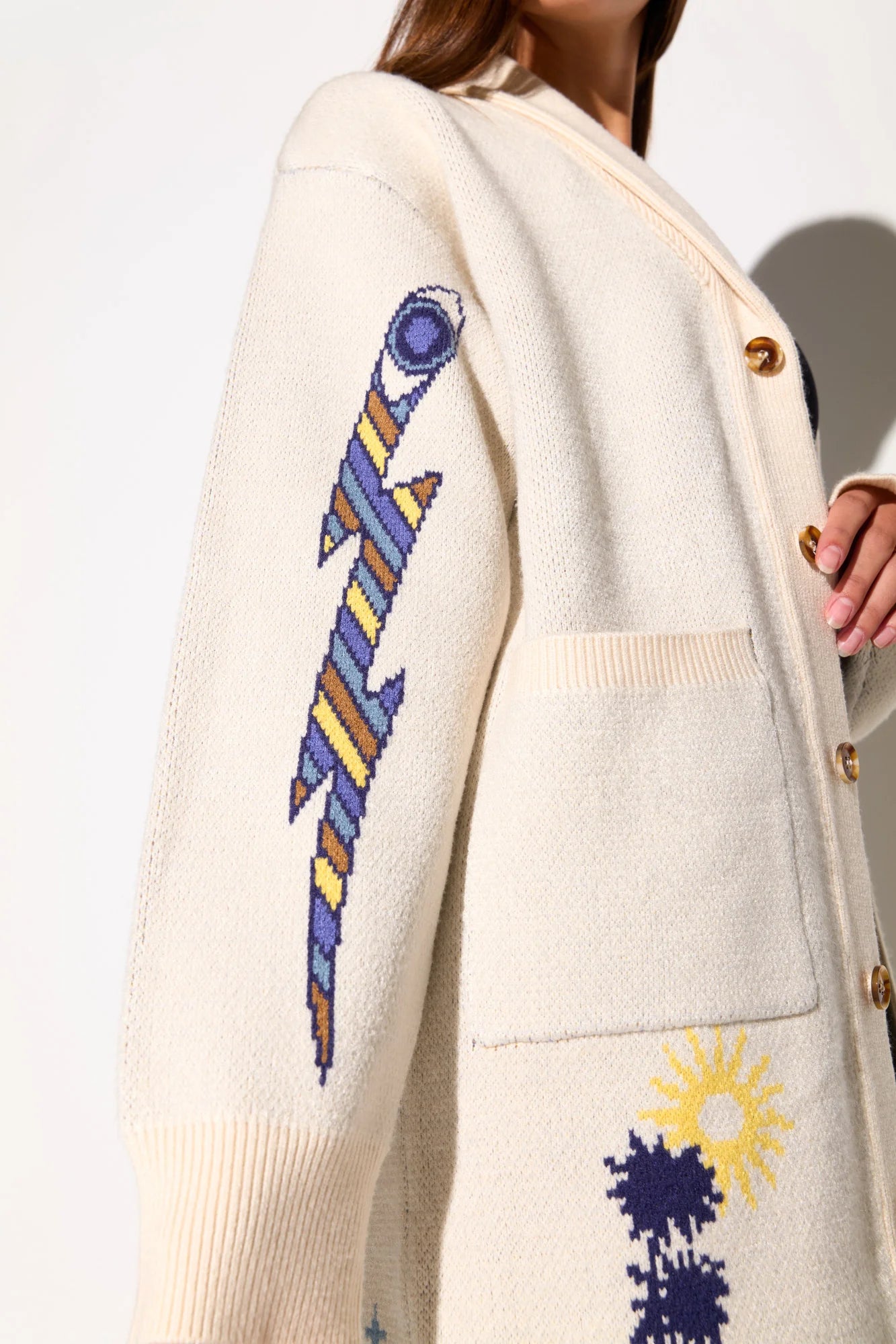 Grateful Sky Estelle Cardigan - Winter White