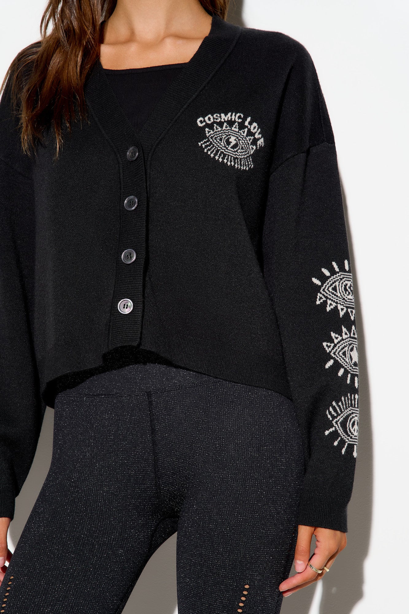 Cosmic Love Delaney Cardigan - Black