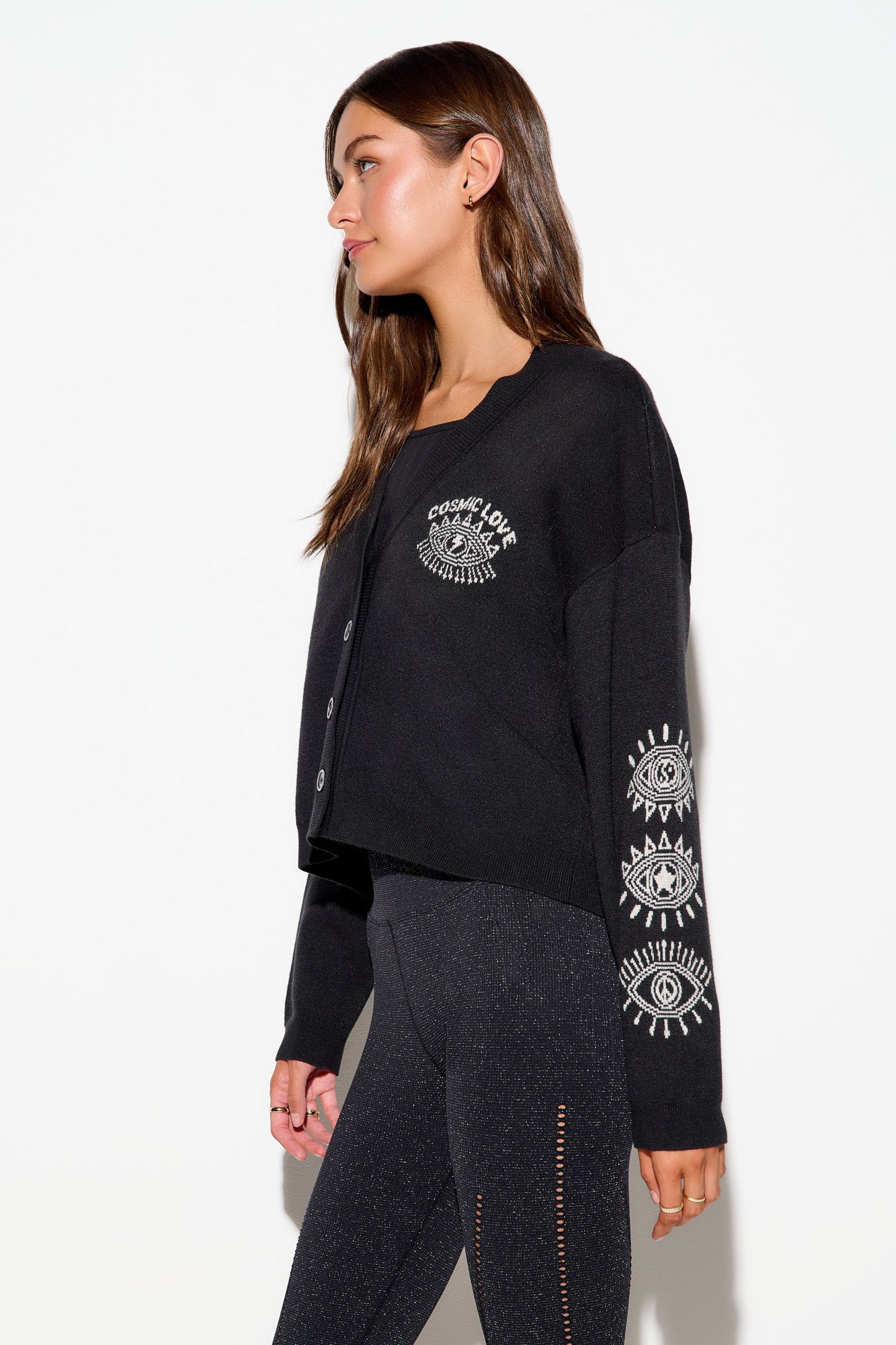 Cosmic Love Delaney Cardigan - Black