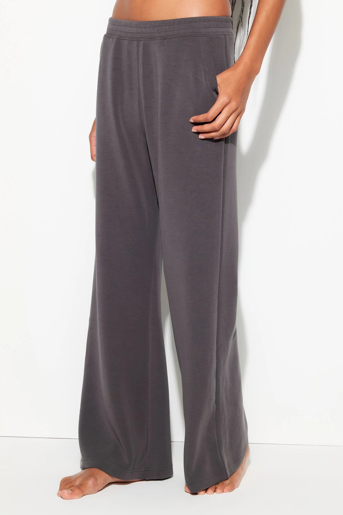 Jensen Wide Leg Pant - Ash