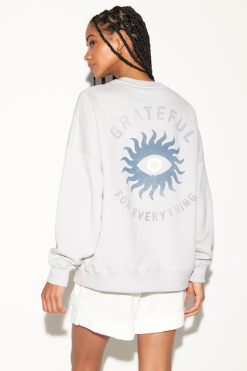 Grateful Eye Boyfriend Crew - Hazy Grey
