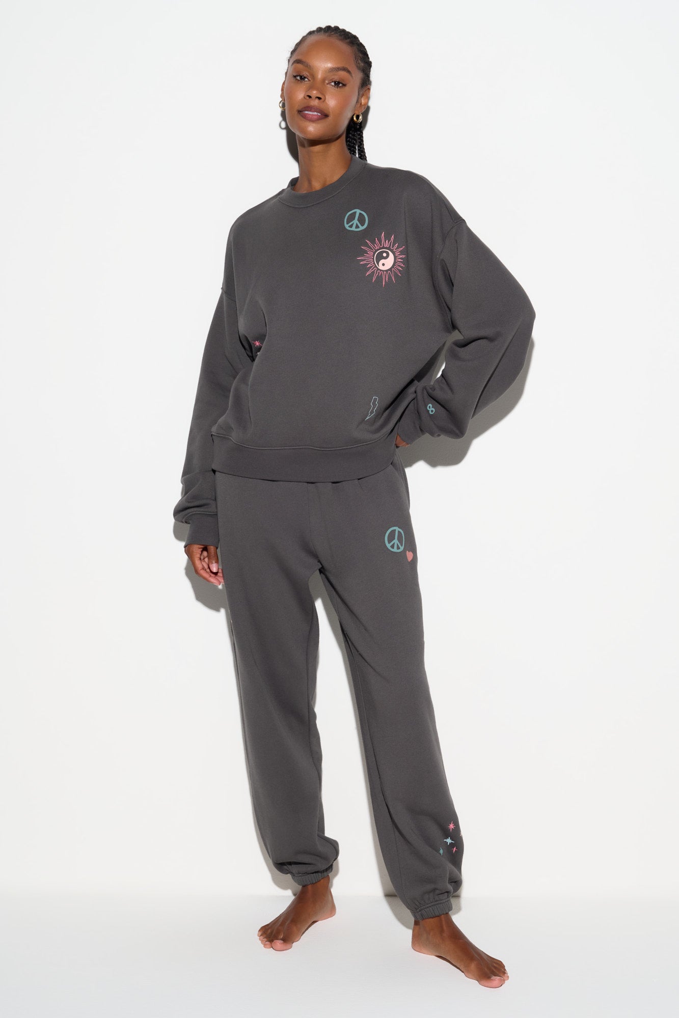 Good Vibes Sol Sweatpant - Ash