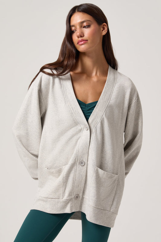 Woodley Cardigan - Light Heather Grey