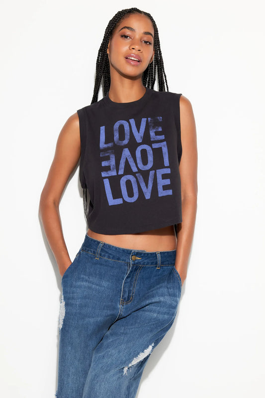 Love Crawford Crop Tank - Black