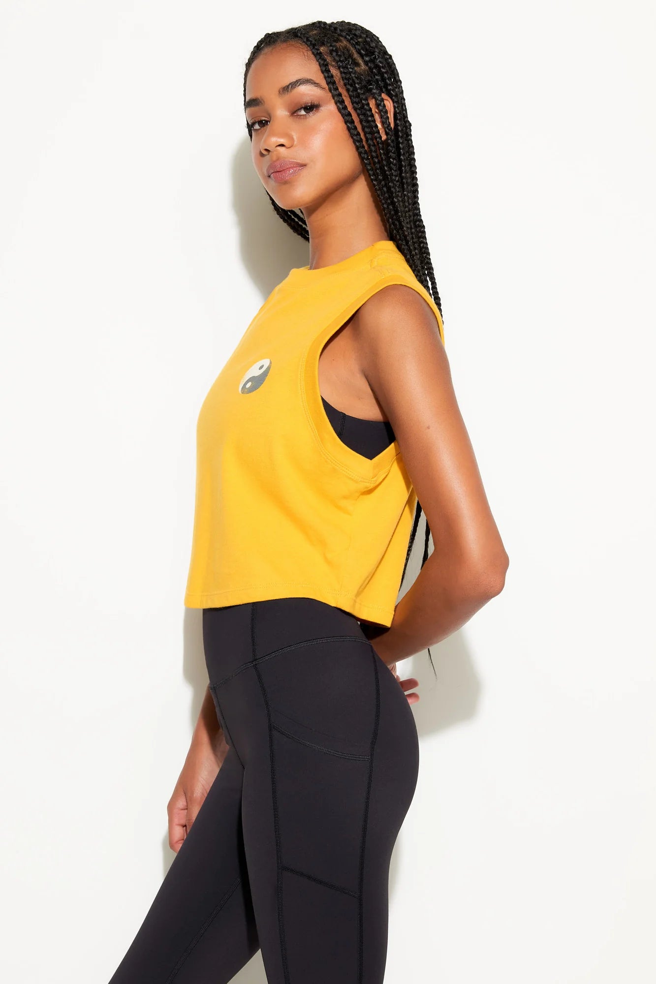 Yinyang Crawford Crop Tank - Sunny